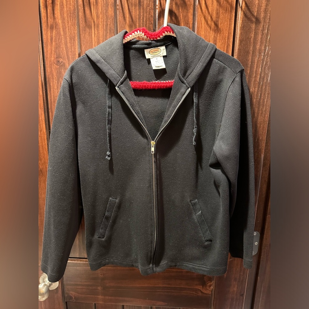 Talbots Women’s Black Zip-Up Hoodie